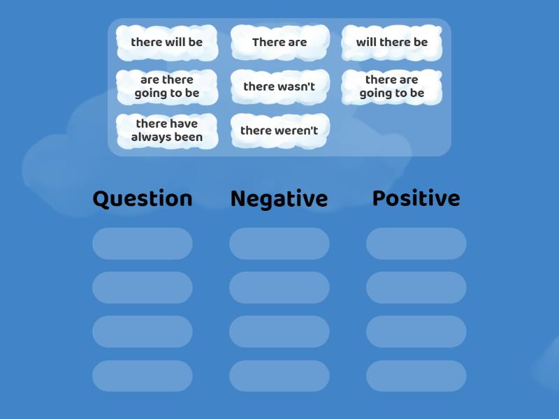 positive, negative, question. - Group sort