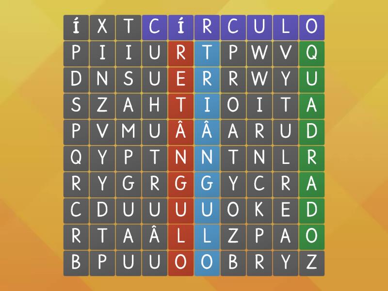 CAÇA-PALAVRAS DE FIGURAS GEOMÉTRICAS - Wordsearch