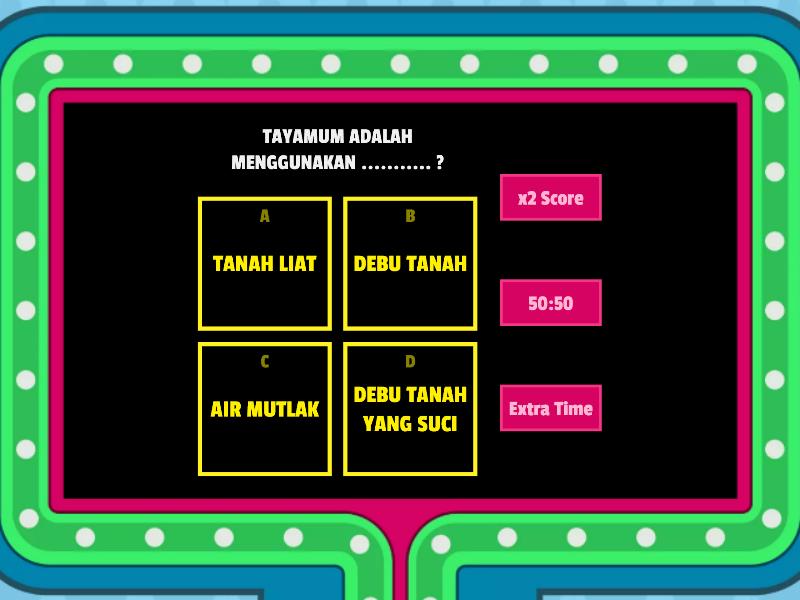 TAYAMMUM PENDIDIKAN ISLAM TAHUN 5 - Gameshow Quiz