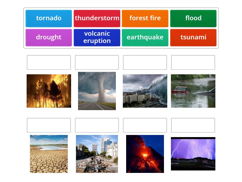 natural events - Match up
