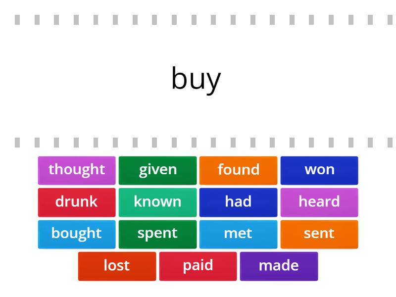 PAST PARTICIPLE - Find the match