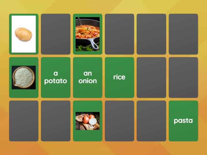 Power Up 1 Unit 4 Food 3 - Matching pairs