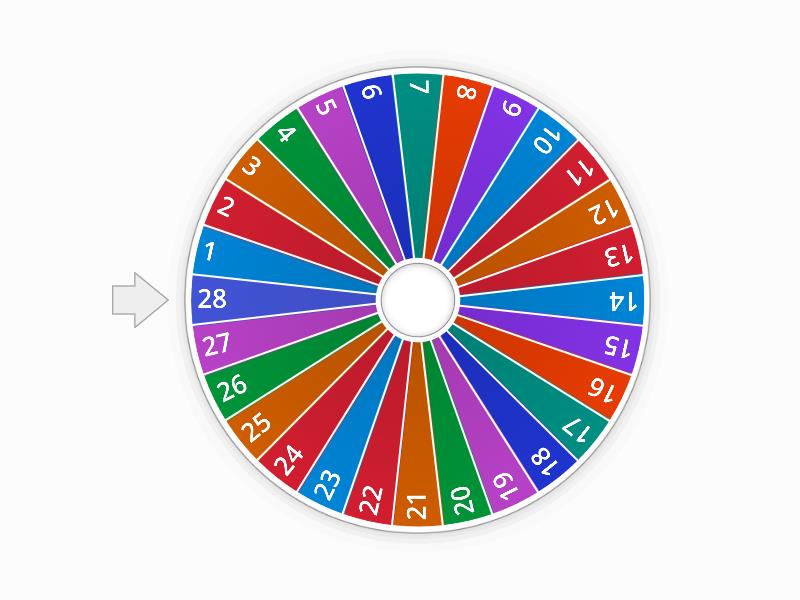 number - Spin the wheel