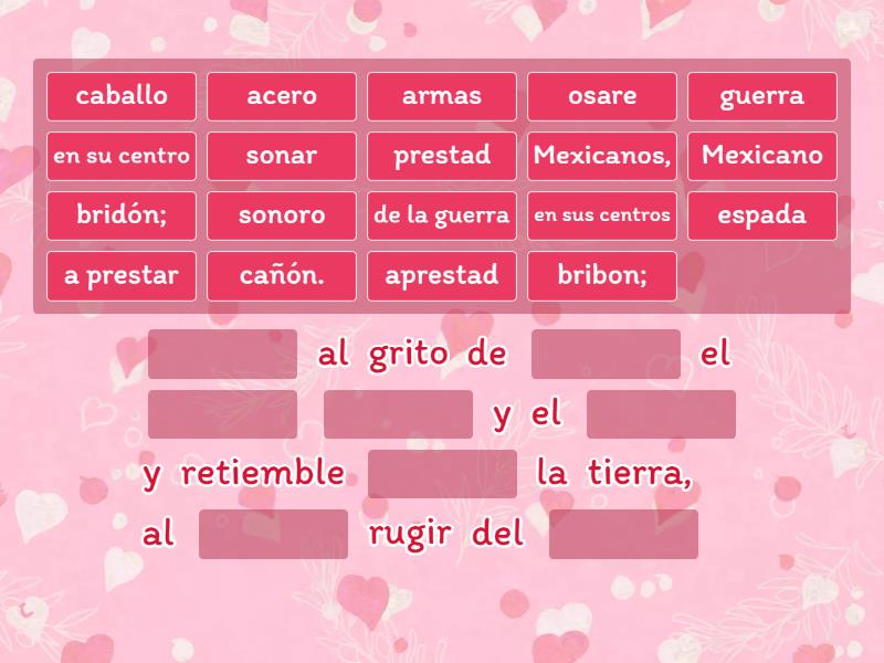Himno Nacional Mexicano - Missing word