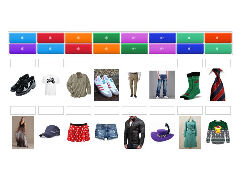 AJ 5 Project 1 Unit 6 Clothes - Match up