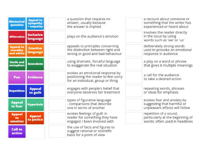 Persuasive Devices - Match up