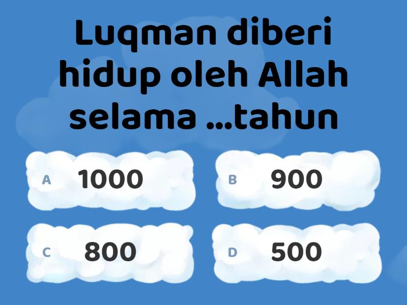 Kisah Keteladanan Lukman - Quiz