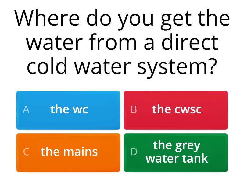 level 2 plumbing direct cold water systems Quiz
