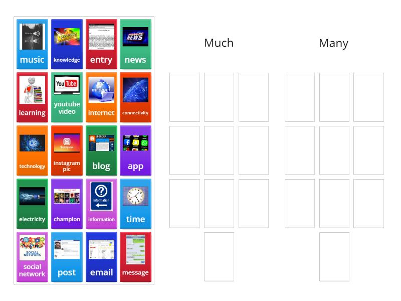 How much or How many? - Group sort