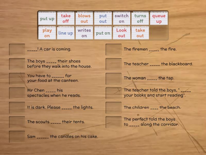 Phrasal Verbs - Match up