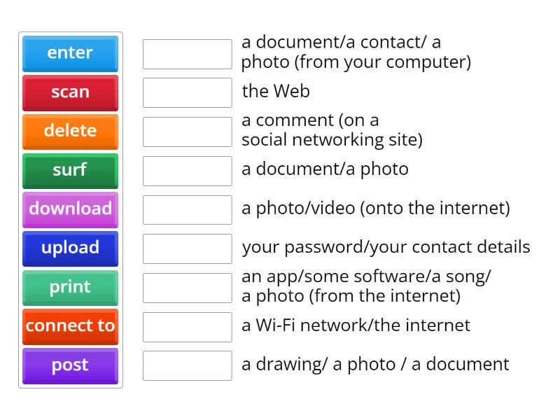 Solutions. Computing. Vocabulary - Match up