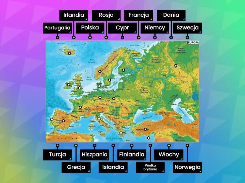 Mapa Fizyczna Europy Labelled Diagram 6135