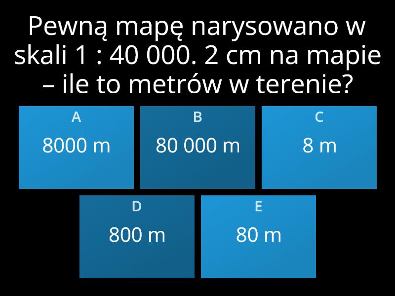 Kartk Wka B Skala Na Planach I Mapach Test