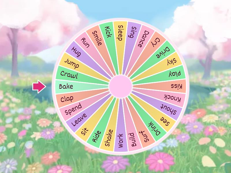VERBS - SIMPLE PRESENT - Spin the wheel