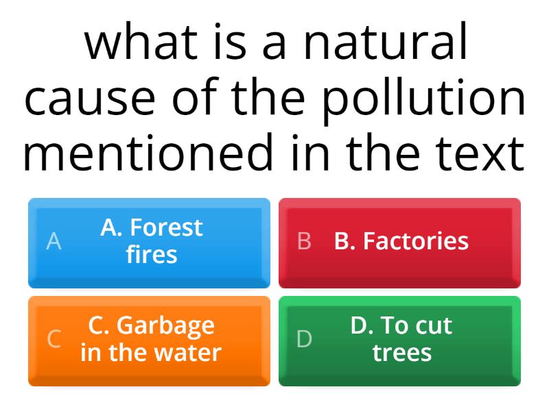 Pollution And Conservation - Quiz