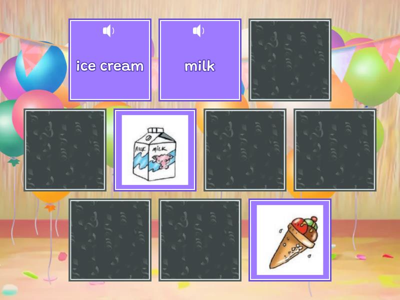 Spotlight 2 module 6 food - Matching pairs