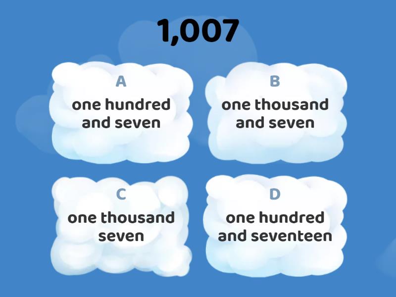 high numbers - Quiz