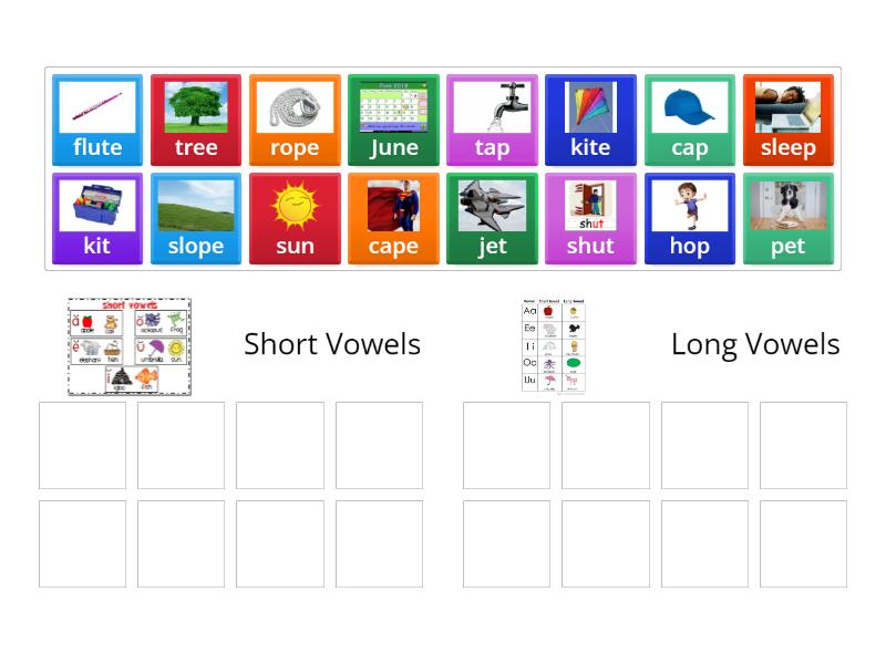 Short Copy of Short Vowels and Long Vowels - Group sort