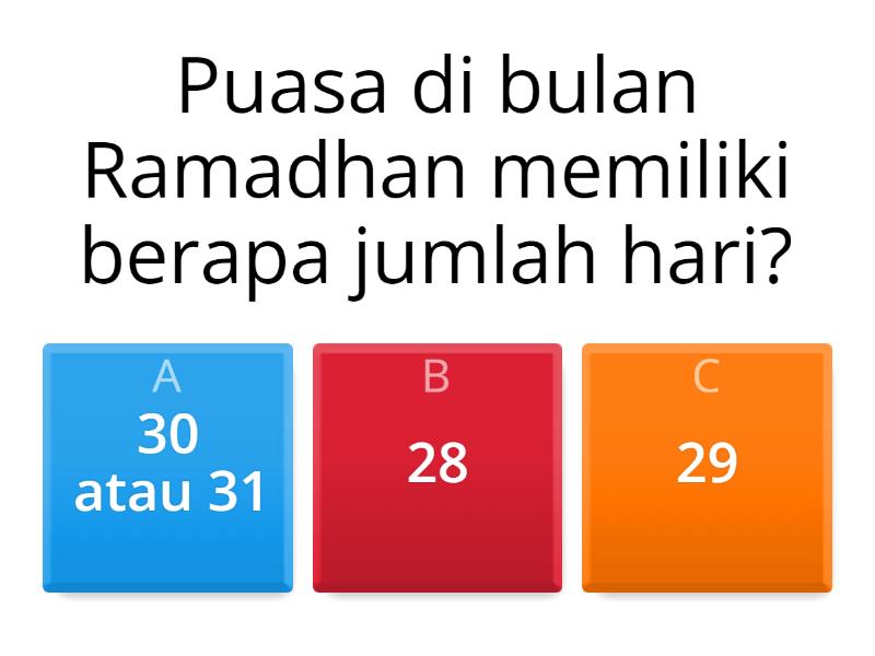 Soal Tentang Puasa - Quiz