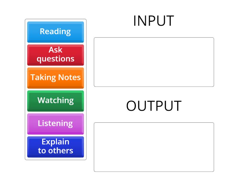 Input vs Output - Group sort