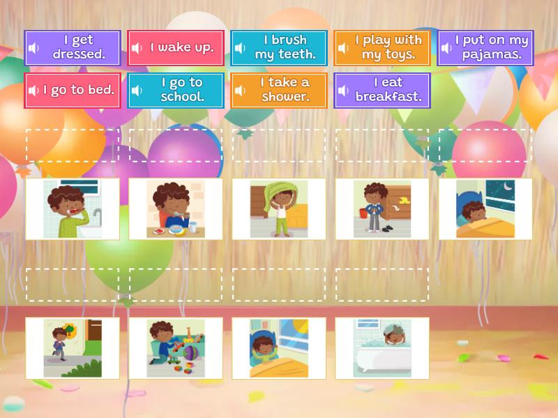 Super Minds 2-Unit 1-My Day - Match up