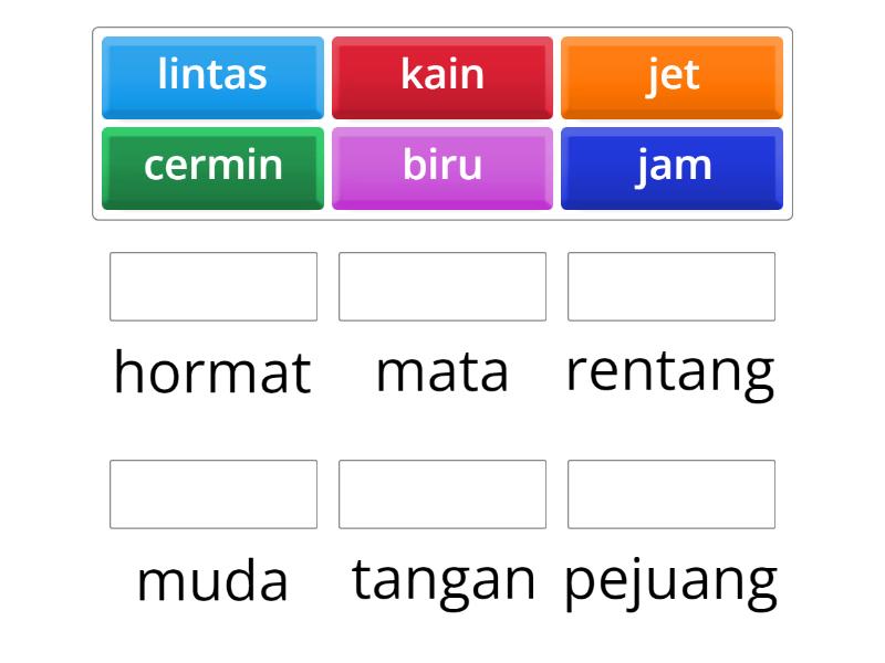 KATA MAJMUK BEBAS TAHUN 1 - Match up