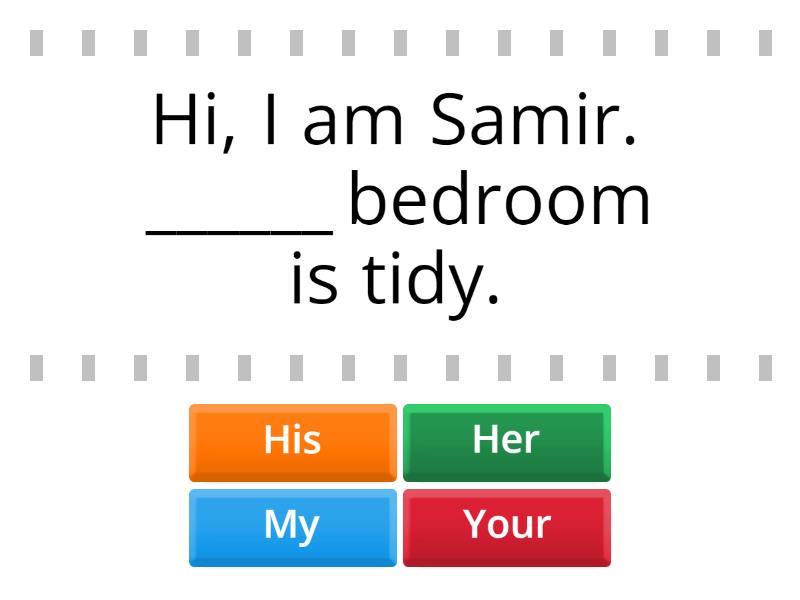 Possessive Adjectives 1 Practice - Find The Match