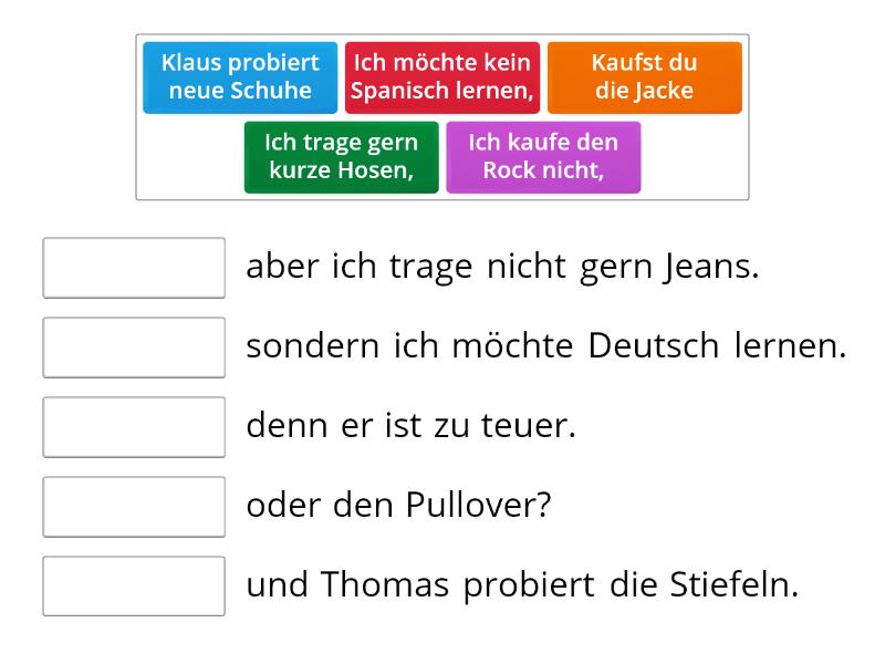 Konnektoren - Match up