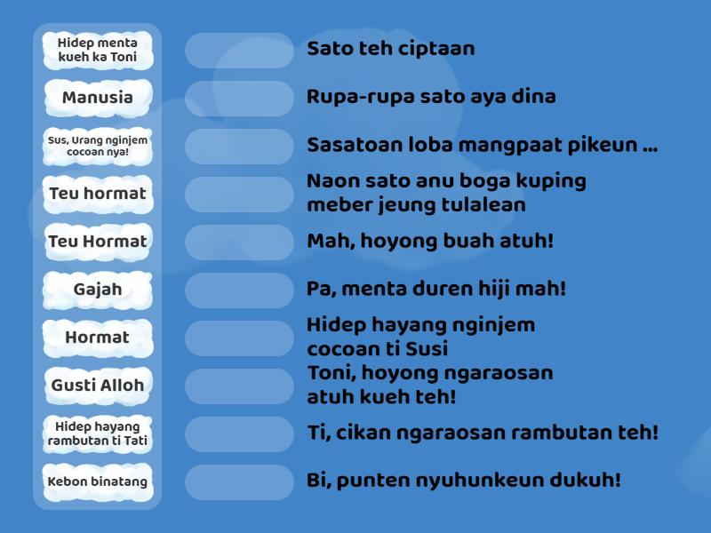 Latihan Soal B.Sunda - Match Up