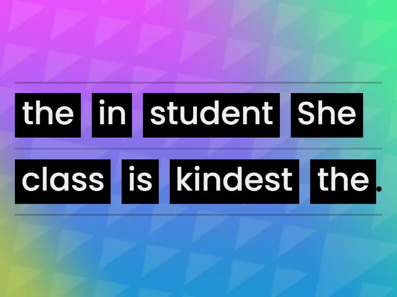 comparative and superlative Reordenar