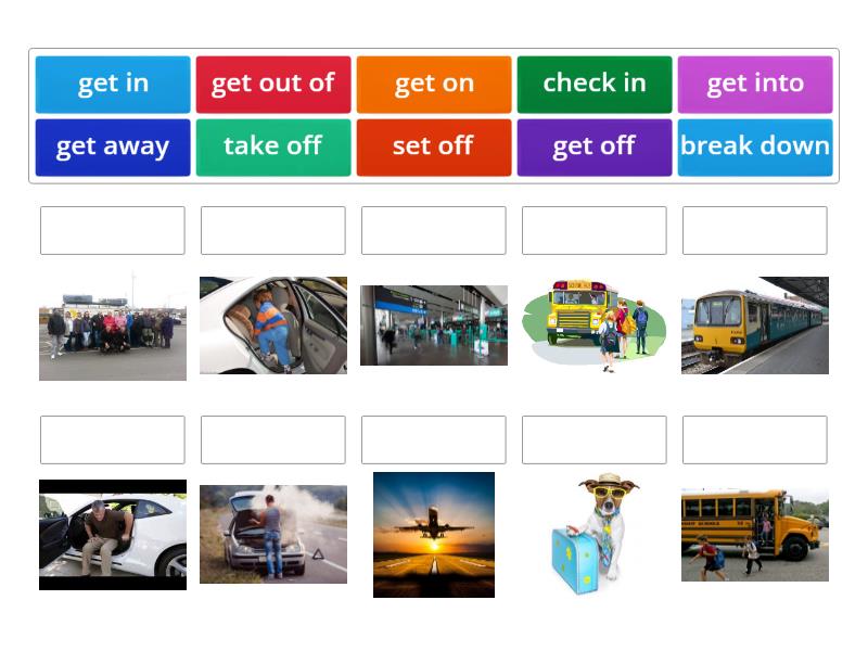 Gateway B1+. Travel phrasal verbs - Match up