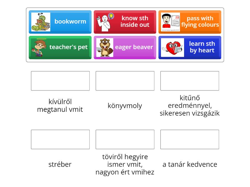 school-idioms-match-up