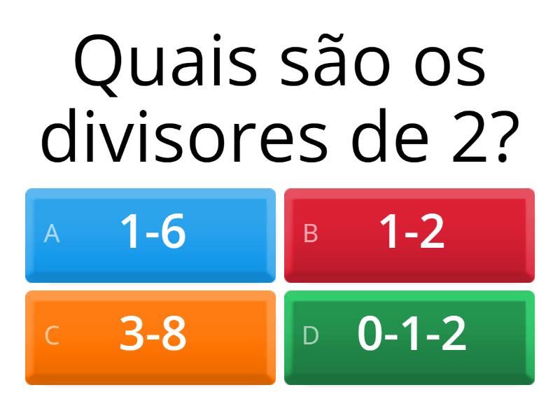 Divisores - Quiz