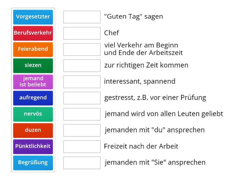 B1 Lektion 3d Wortschatz Match Up 3941