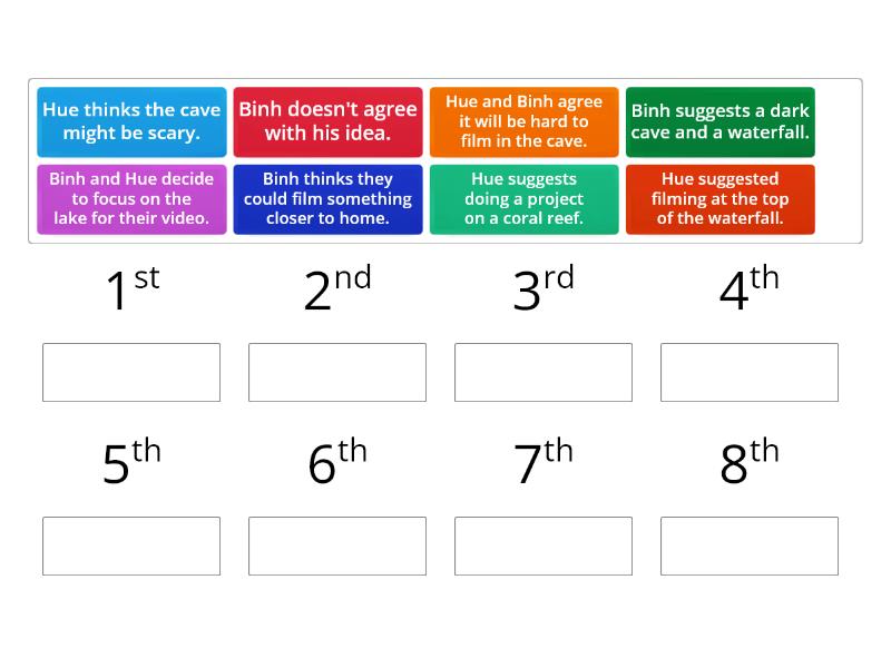 Word order in sentences