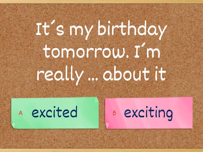 Choose the correct option ed/ing adjectives - Quiz