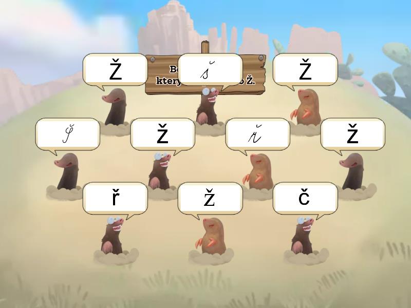 Písmeno Ž - Whack-a-mole