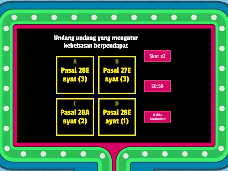 Kuis Kemerdekaan Berpendapat Sesuai Nilai Nilai Pancasila Materi