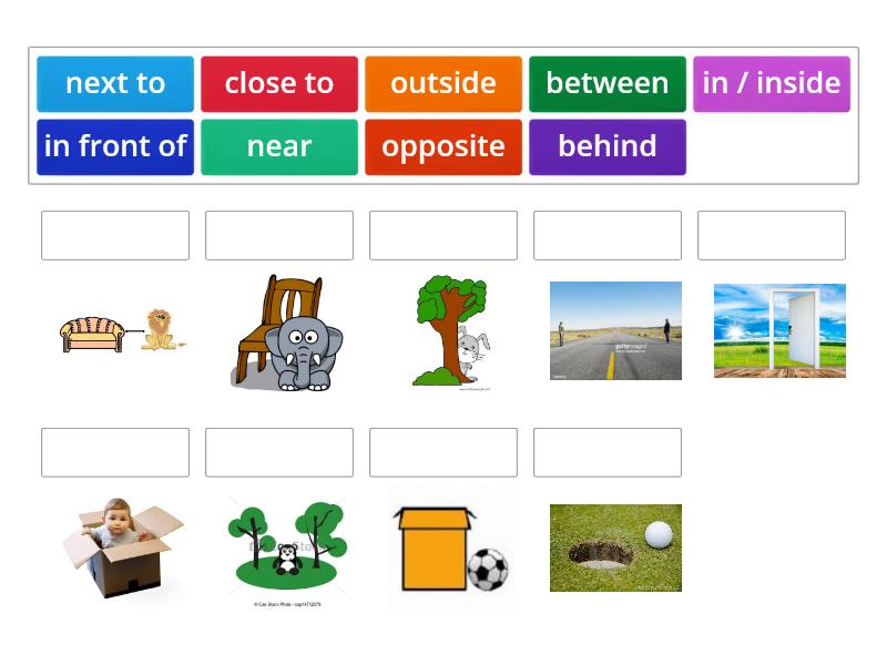 Solutions Elementary 5A prepositions - Match up