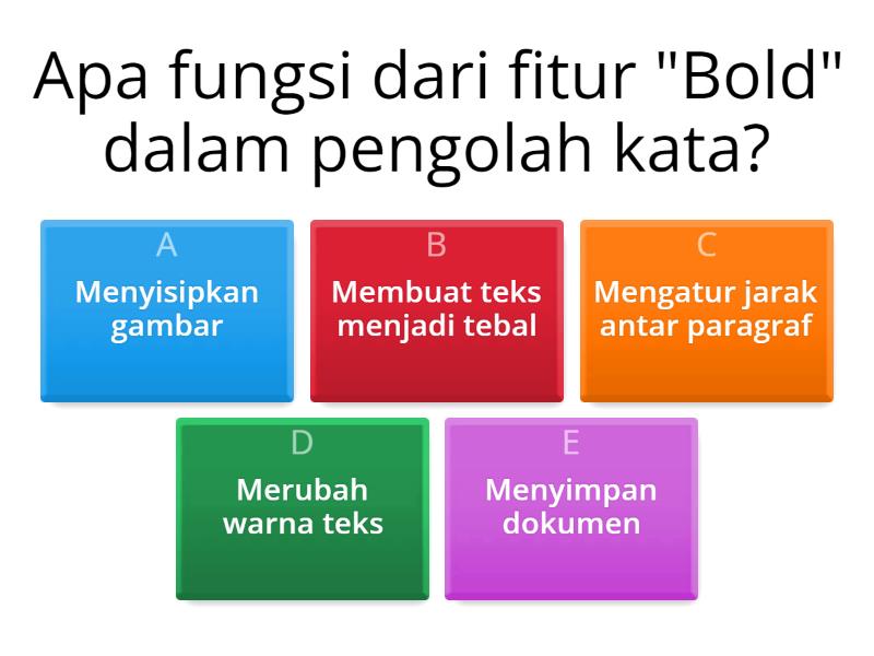 Jawablah Soal-soal Berikut Dengan Jawaban Yang Benar - Quiz