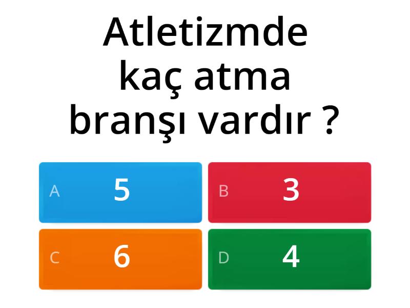 Atletizmde Atmalar - Quiz