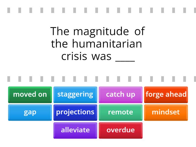 Population, vocab, matching - Find the match