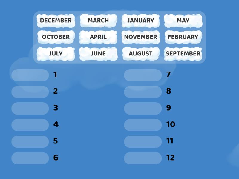 MONTHS - Match up