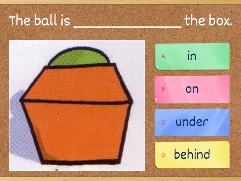 Prepositions of place 3A - Quiz