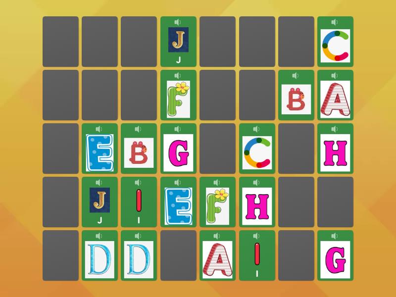 Alphabet memory game A-Z - Parejas