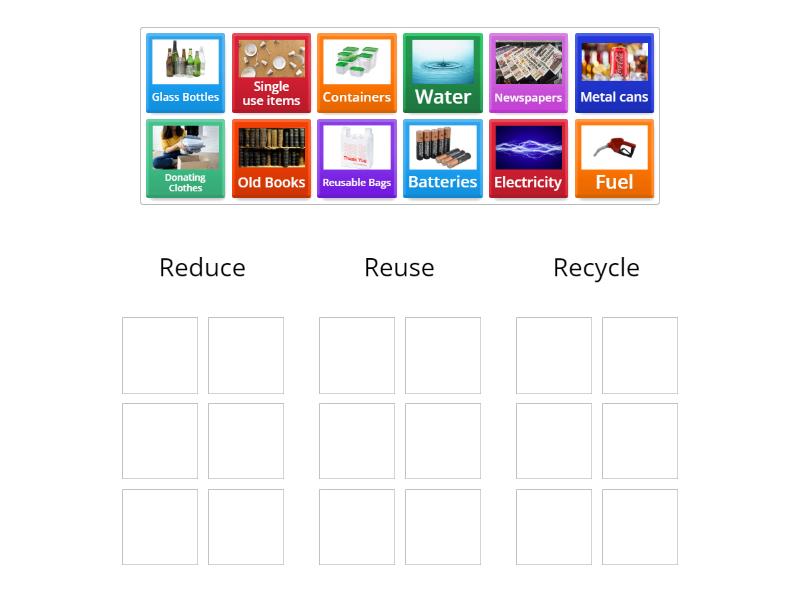 Reduce, Reuse, Recycle - Group sort
