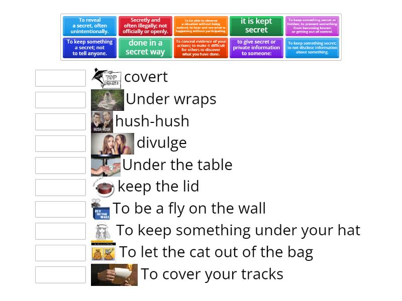Secrets vocab idioms Match up