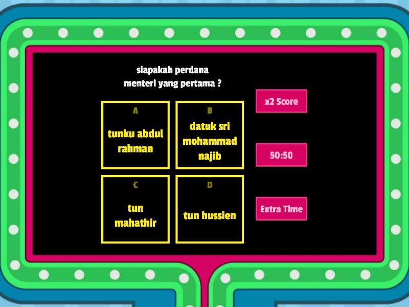 Sejarah Perdana Menteri - Concurso De Preguntas