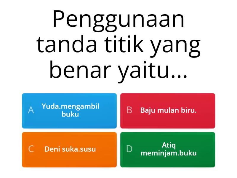 Soal Bahasa Indonesia Kelas 1 - Cuestionario