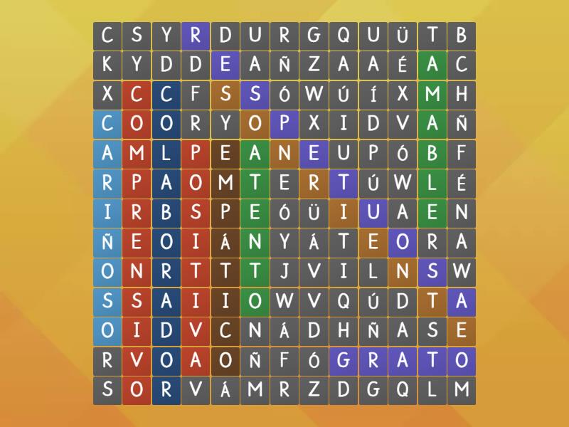 Cualidades Del Buen Trato Wordsearch